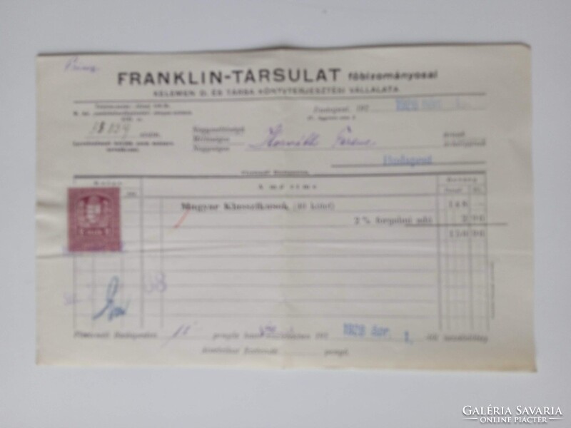 ZA617.22 Franklin Társulat  Budapest- Magyar Klasszikusok  40 kötet 150 Pengő 1928    Horváth Ferenc