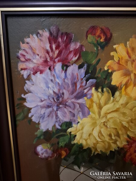 Eredeti Murin Vilmos virágcsendélet 41x50 cm