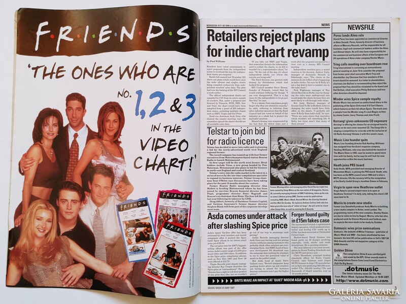 Music Week 1997/5/31 Sherly Crow Bunnymen Robbie Williams Sarah Brightman Friends Bon Jovi Quadropeh