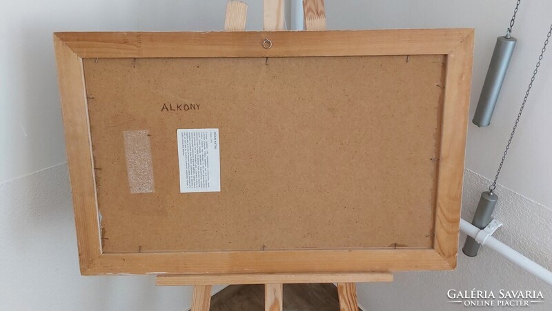 (K) Rónai Antal Alkony c. tájkép festménye  80x50 cm kerettel