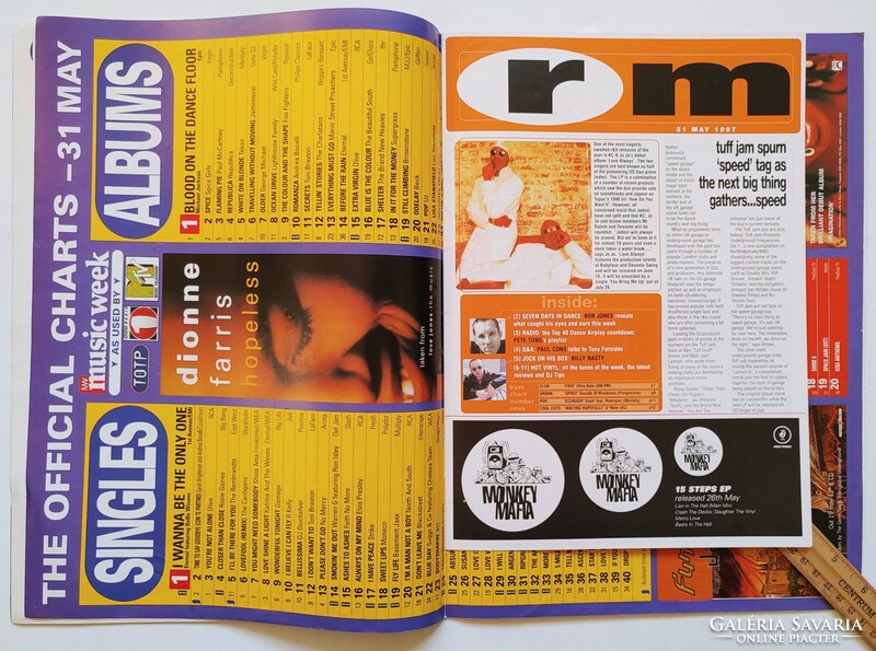 Music Week 1997/5/31 Sherly Crow Bunnymen Robbie Williams Sarah Brightman Friends Bon Jovi Quadropeh