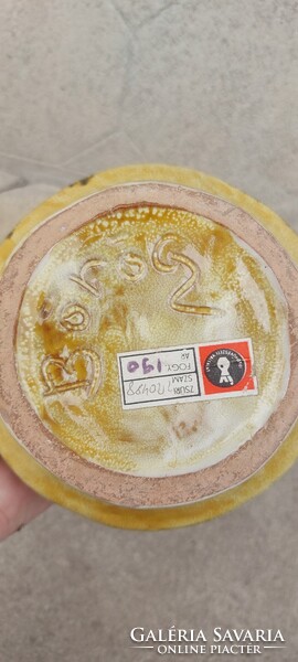 Hibátlan, iparművészeti Böröcz Márta kerámia kaspó