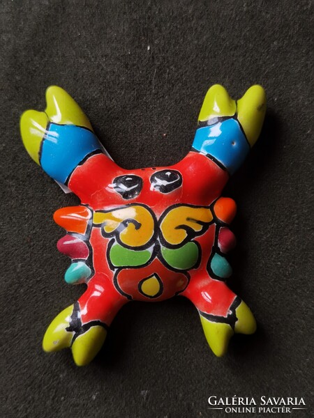 Mexikói talavera kerámia rák figura