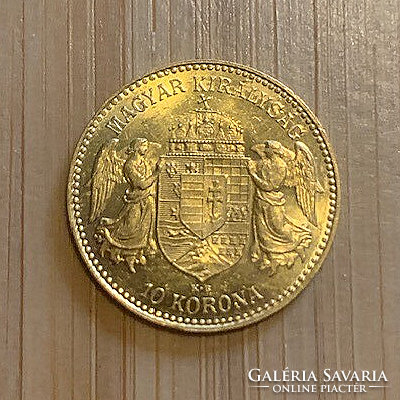 Ferenc József arany 10 Korona, 3,39gr 1911 KB