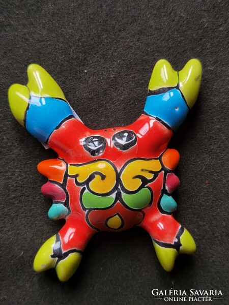 Mexikói talavera kerámia rák figura