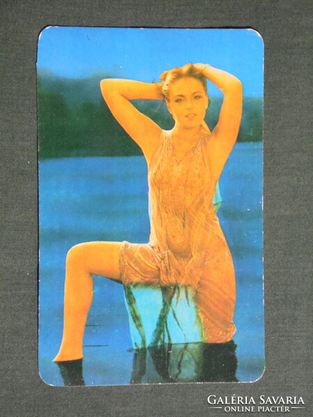 Kártyanaptár,Martini,Olympos narancslé,Délker vállalat,művészet,erotikus,akt modell,1985   (9)
