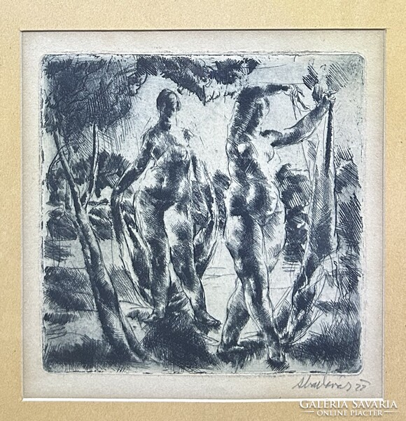 Aba Novák Vilmos (1894-1941) Fürdőző aktok