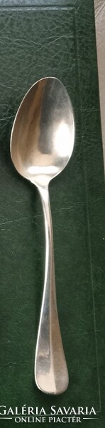 Antik ezüstözött alpacca Sandrik PFG Rex alpakka jelölésű 3 teás kanál 1 evőkanál evőeszköz külön is