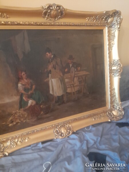 Krupka Ferenc. Vendegsegben.-100×80-kerettel.