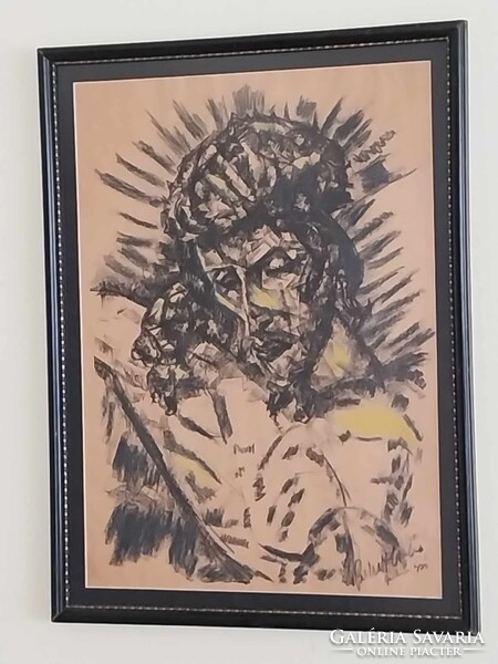 Perlrott Csaba Vilmos - színezett rézkarca 1922 Berlin