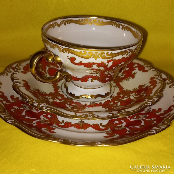 3db-os reggeliző szett, kávés-teás csésze. "Rosenthal " ( Pompadur,).jelzett, sorszámos.