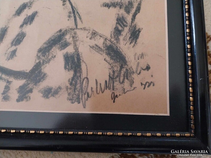 Perlrott Csaba Vilmos - színezett rézkarca 1922 Berlin