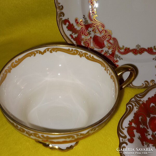 3db-os reggeliző szett, kávés-teás csésze. "Rosenthal " ( Pompadur,).jelzett, sorszámos.
