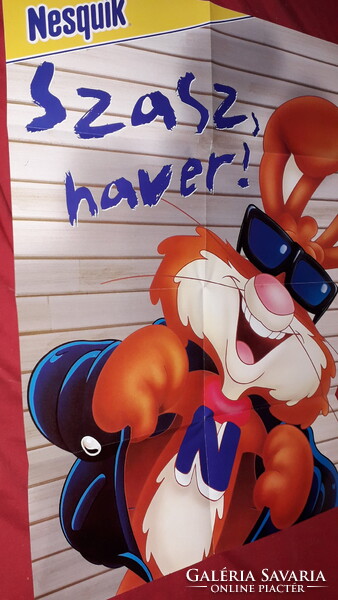 Retro NESTLÉ - NESQUICK - NESTLÉ nyuszis plakát 59 X 42 cm a képek szerint