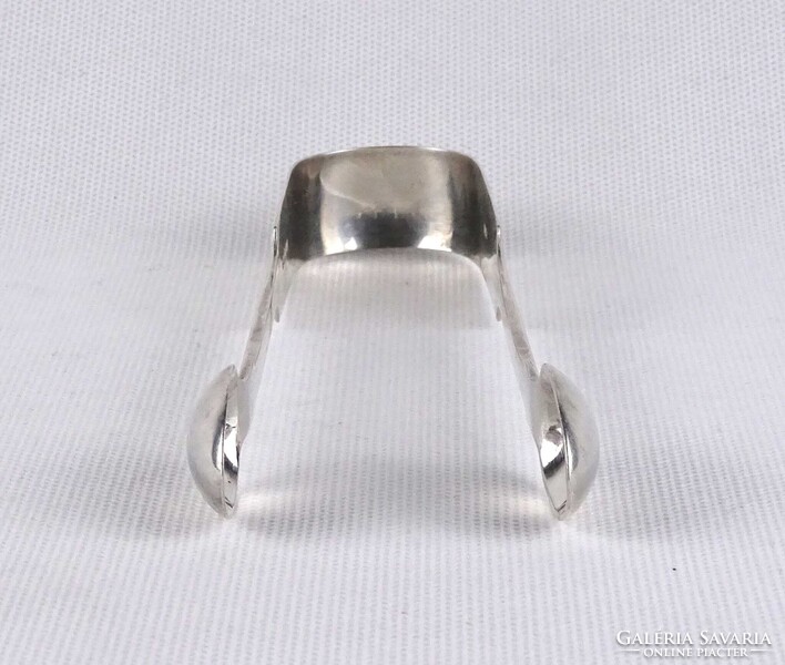 1U377 Antik jelzett angol ezüst 925-ös cukorfogó csipesz 55 g