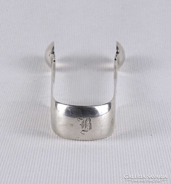 1U377 Antik jelzett angol ezüst 925-ös cukorfogó csipesz 55 g