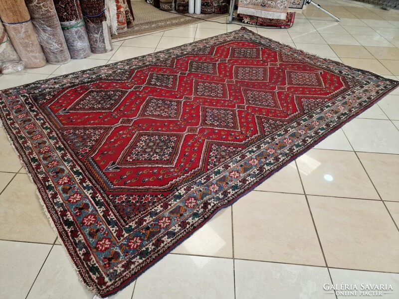 Hamadan motívumos 197x290 kézi gyapjú perzsa szőnyeg BFZ813