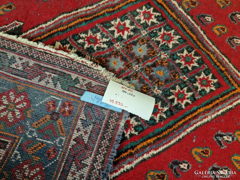 Hamadan motívumos 197x290 kézi gyapjú perzsa szőnyeg BFZ813