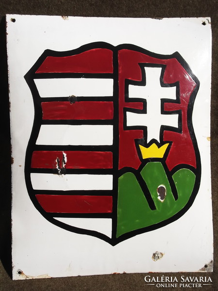 Kossuth címer. Kézi zománcozás. Károlyi vagy Tildy köztársaság.
