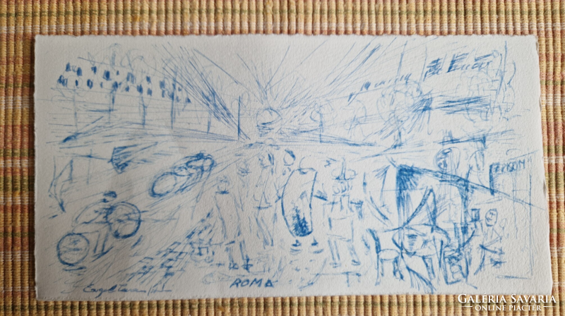 Engel Tevan István: Róma, tollrajz