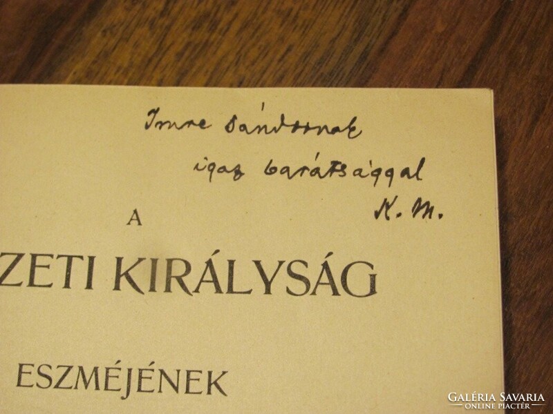 Krenner Miklós A nemzeti királyság eszméjének kialakulása - 1900 Arad dedikált (ritka könyv)