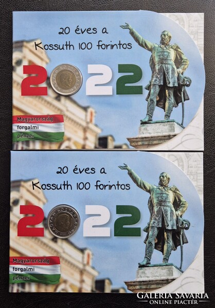 2db sorszámkövető 20 éves a Kossuth 100ft bliszter egyben! Csak 220db készült!