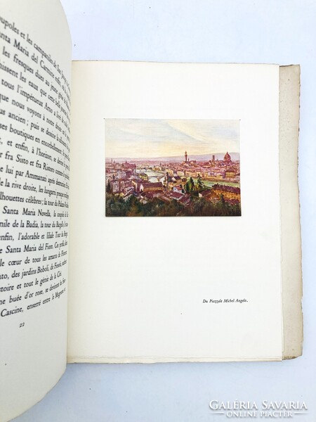 Sous le ciel de Florence - számozott bibliofil művészi kiadvány Firenzéről, 1925
