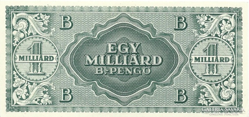 1 egy milliárd egymilliárd B.-pengő aUNC