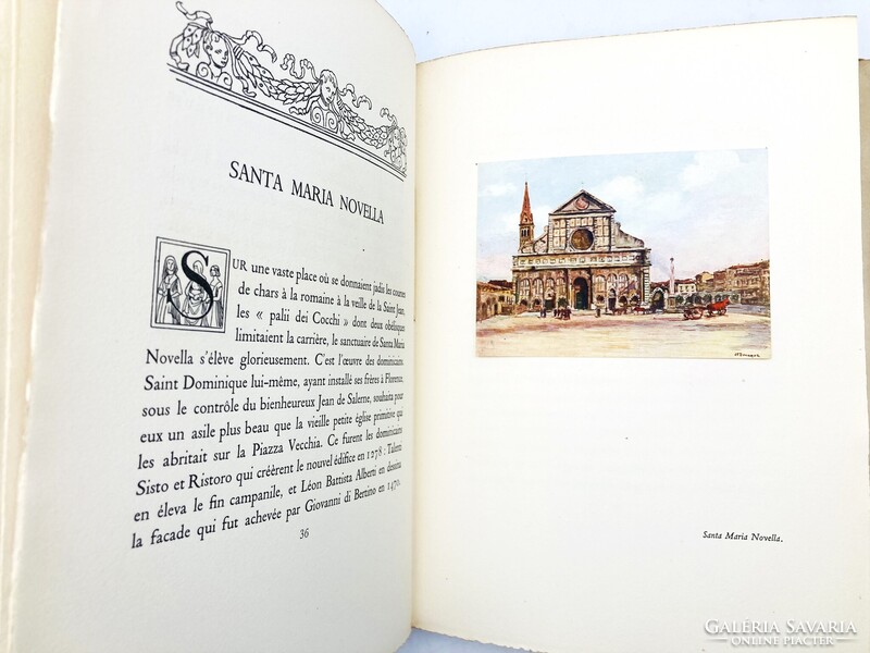 Sous le ciel de Florence - számozott bibliofil művészi kiadvány Firenzéről, 1925