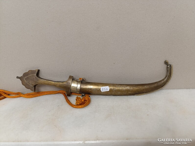 Antik Jambiya arab perzsa Szíria Marokkó berber tőr sárgaréz kés fegyver XX. sz. 850 1744