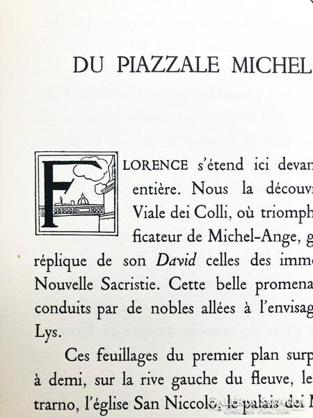Sous le ciel de Florence - számozott bibliofil művészi kiadvány Firenzéről, 1925