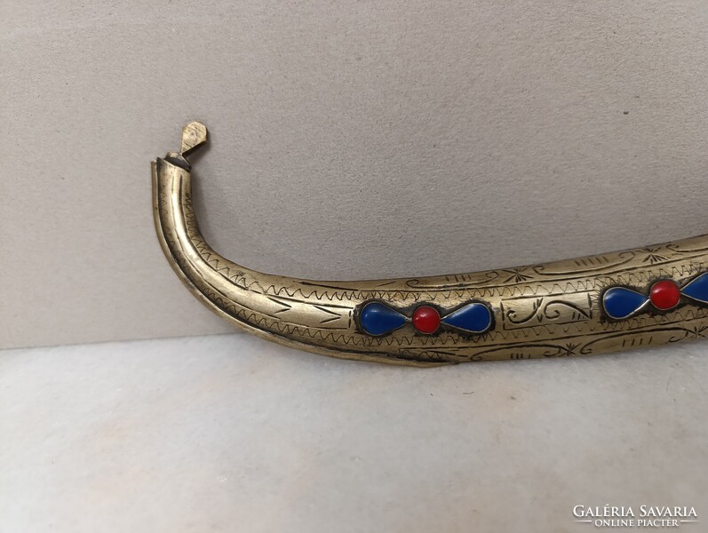 Antik Jambiya arab perzsa Szíria Marokkó berber tőr sárgaréz kés fegyver XX. sz. 850 1744