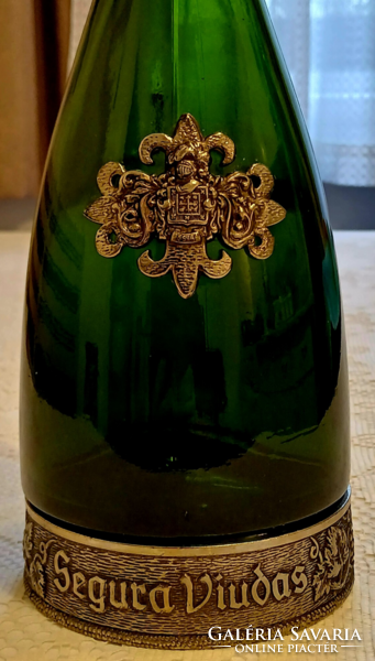 Segura Viudas fémdíszes luxus Brut Reserva Heredad pezsgős palack