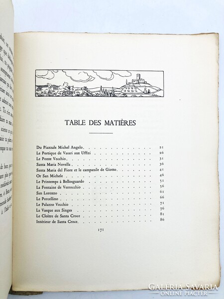 Sous le ciel de Florence - számozott bibliofil művészi kiadvány Firenzéről, 1925