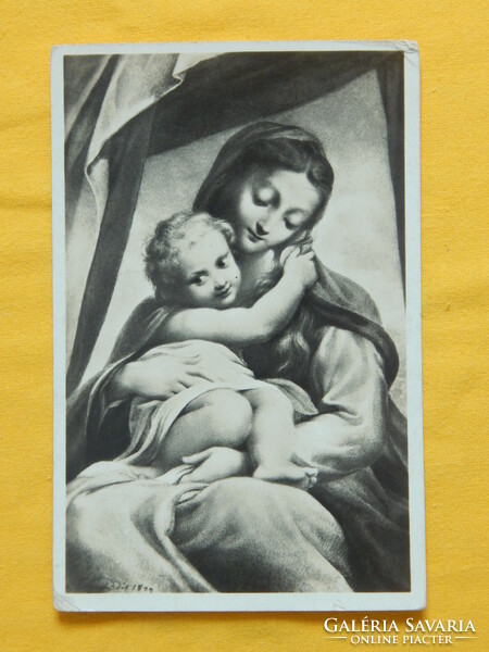 Olasz Képeslap - Correggio: Madonna della Scala freskó részlete -