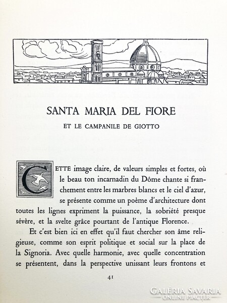 Sous le ciel de Florence - számozott bibliofil művészi kiadvány Firenzéről, 1925