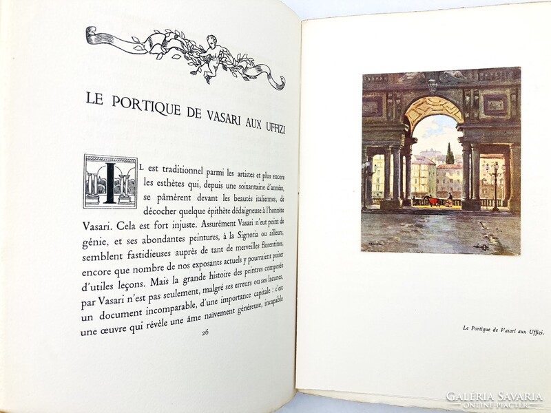 Sous le ciel de Florence - számozott bibliofil művészi kiadvány Firenzéről, 1925