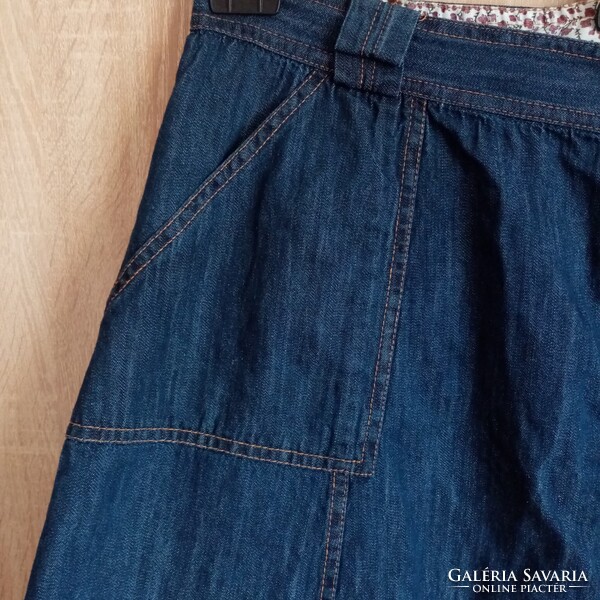 ANTHOLOGY denim moletti elöl gombos farmerszoknya XXL-3XL