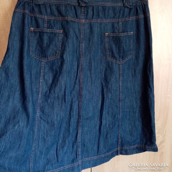 ANTHOLOGY denim moletti elöl gombos farmerszoknya XXL-3XL
