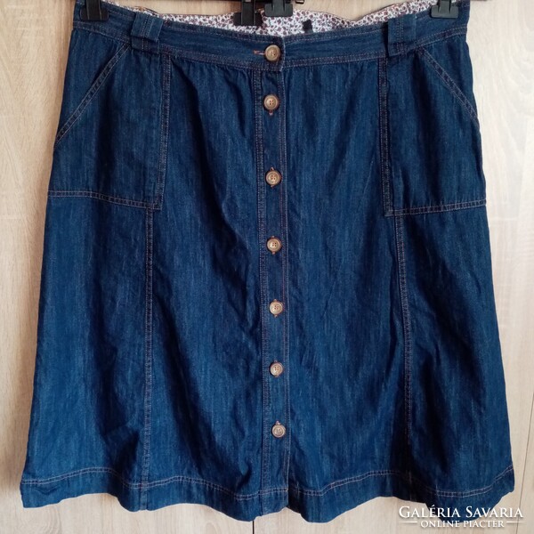 ANTHOLOGY denim moletti elöl gombos farmerszoknya XXL-3XL