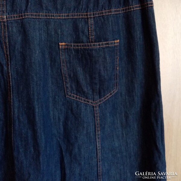 ANTHOLOGY denim moletti elöl gombos farmerszoknya XXL-3XL