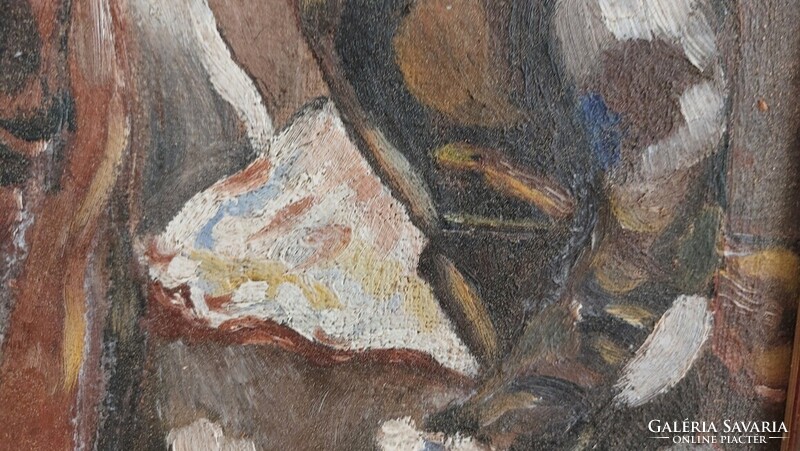 (FBL7) Régi portré festmény 1925  31x43 cm kerettel Berecz szignóval