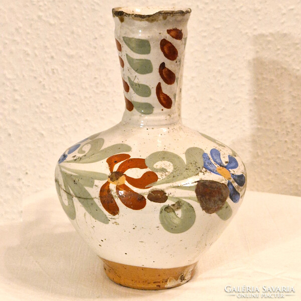 Csöcsöskorső, csörgőkorsó, aratókorsó - fehér virágos (M=17, D=10,5) (20.)