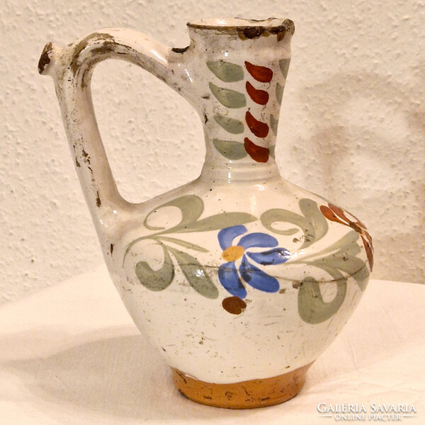 Csöcsöskorső, csörgőkorsó, aratókorsó - fehér virágos (M=17, D=10,5) (20.)