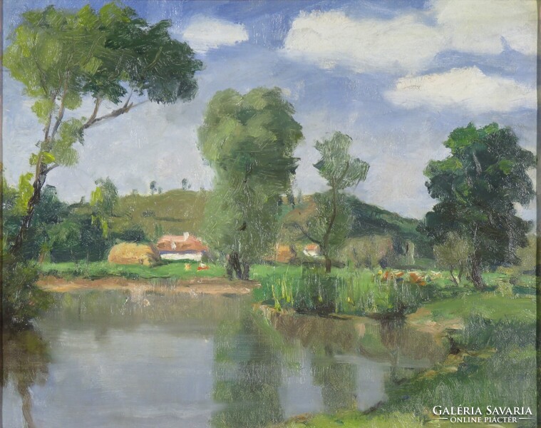 Áldor János László : Tóparti menedékház 1927
