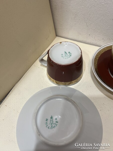 Hollóházi porcelán teás készlet, 2 személyes. 4153