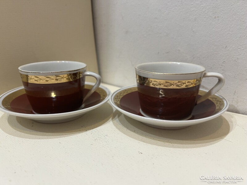 Hollóházi porcelán teás készlet, 2 személyes. 4153