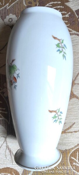 Herendi csipkebogyó mintás porcelán váza 23 cm magas