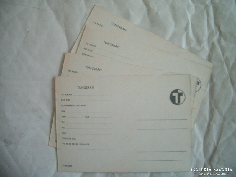 Tungsram rádióamatőr QSL lap