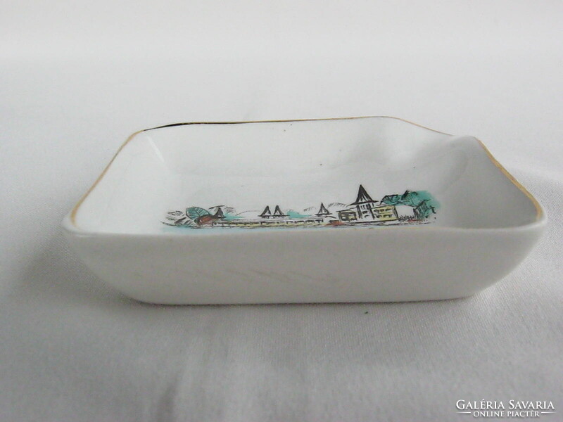 Hévíz emlék FIM Budapest porcelán tálka